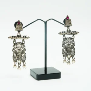 Regal Double-Headed Eagle & Pearl Heritage 92.5 Sterling Silver Earrings