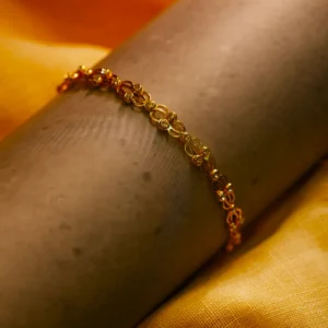 Delicate Gold-Toned Crystal Link Bracelet