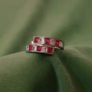Ruby Chess Wrap Ring in 925 Silver - Pink & White Zircon
