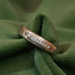 Channel Set Sparkle Minimal Band in 925 Silver