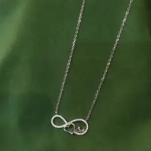 Infinity Love & Heart Necklace in 925 Silver