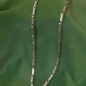 Designer Bar & Twisted Link Chain Necklace in 925 Silver - Modern Italian Chain