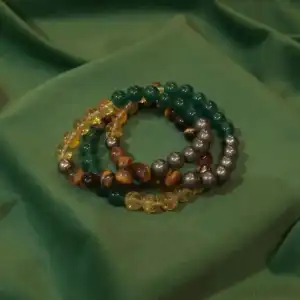 Dhan Aakarshan Money Magnet Bracelet – Pyrite, Citrine, Tiger's Eye & Green Aventurine (Single)