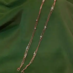925 Sterling Silver Rose Gold Evil Eye Double Layer Anklet Pair - Minimal Protection Payal