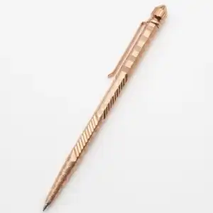 Rose Gold Textured 925 Silver Pen - Luxury Checkered Design